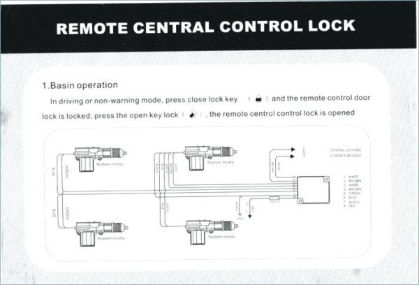 5 Wire Door Lock Actuator Wiring Diagram