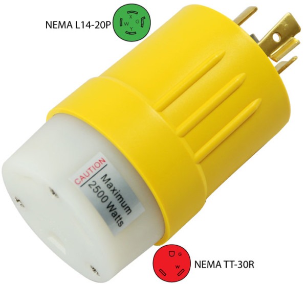 20 Amp 4 Prong To 30 Amp Generator Rv Adapter
