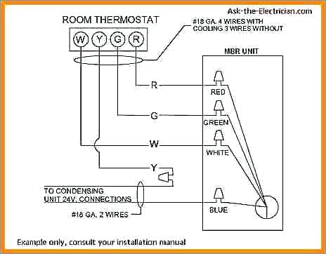 2 Wire Thermostat Wiring Diagram Heat Only Simple Reference Wall