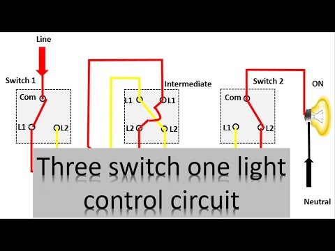 3 Switch One Light Control Diagram