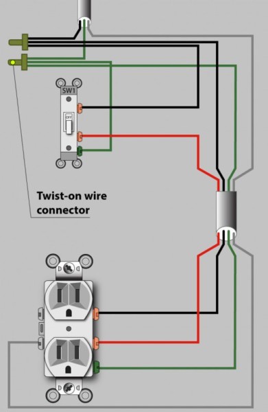 How To Wire A Switched Outlet Power To Receptacle