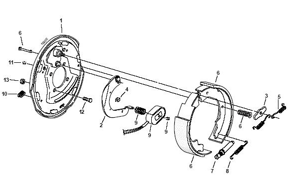 Electric Trailer Brake Parts Diagram