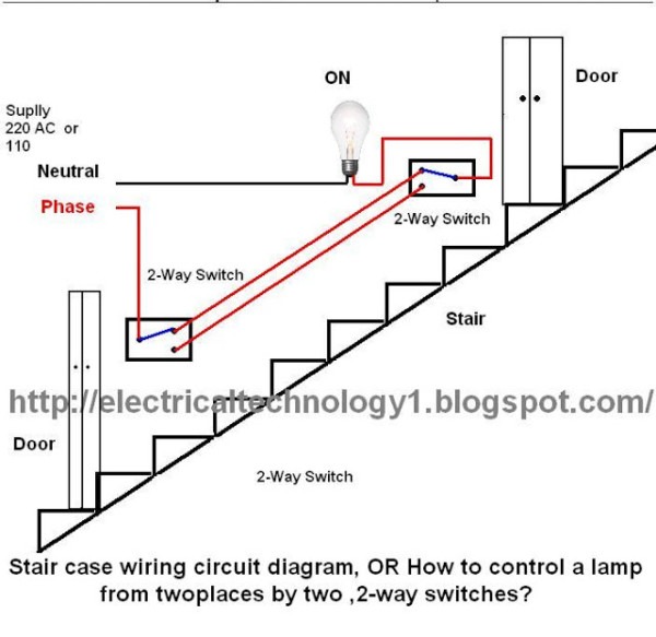 Electrical Technology  Stair Case Wiring Wiring Diagram, Or How To