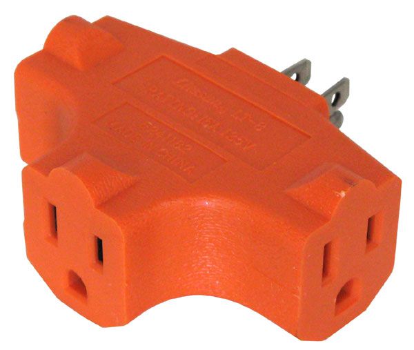 Grounded Three Outlet Adaptor Grounded Three Outlet Adaptor
