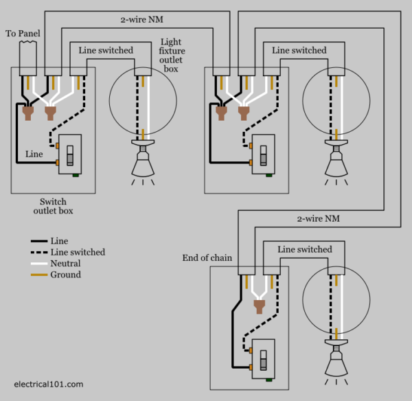 How To Wire Multiple Light Switches Diagram