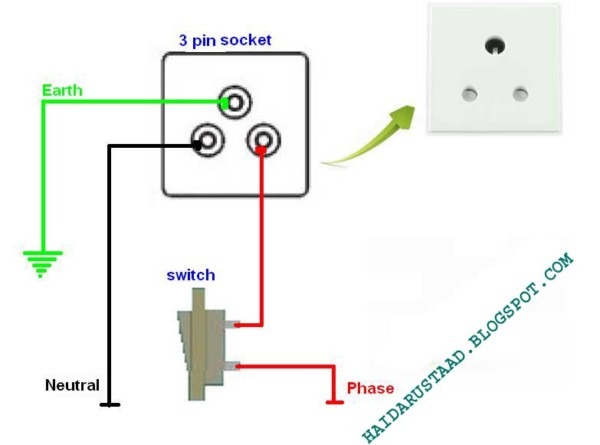 How To Control 3 Pin Socket By One Way Switch English Video