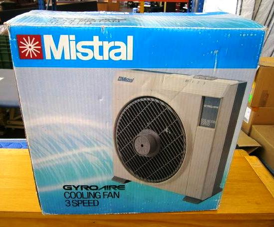 Mistral Gyroaire Cooling Fan, 3 Speed, 240 Volt, Not Tested  [92439+4]