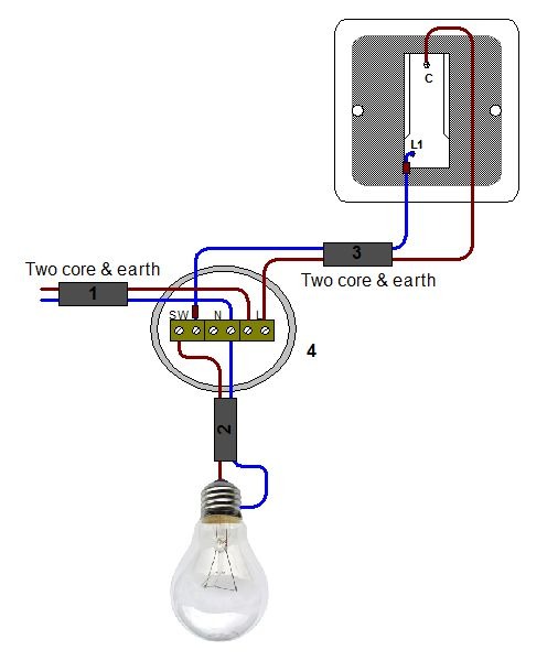 One Way Switch Diagram 2 Gang 1 Way Light Switch Wiring Diagram