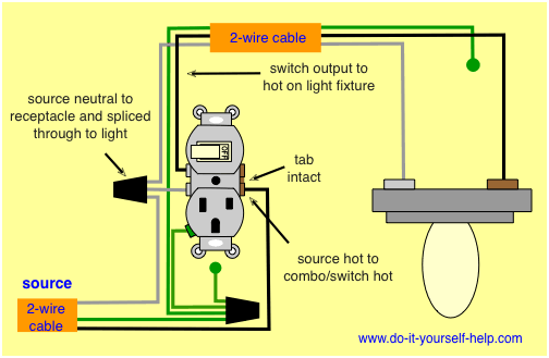 Combination Switch Receptacle Wiring Diagram