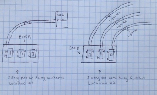 3 Gang 1 Way Switch Wiring Diagram