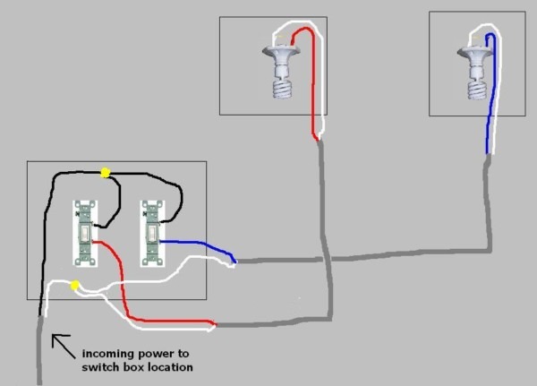 Gang Switch Wiring Diagram For Two