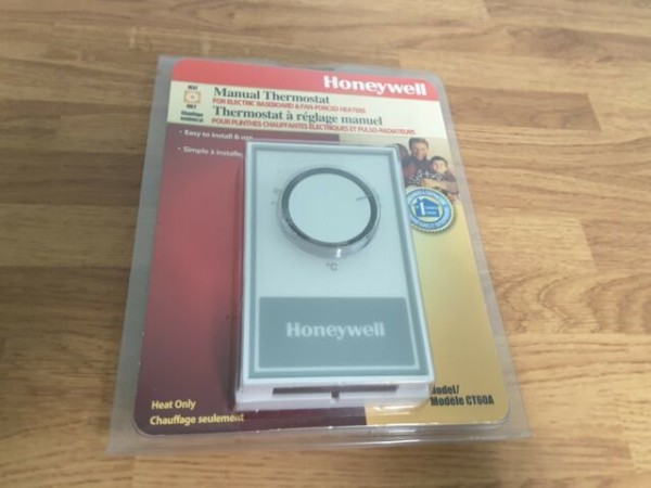 Honeywell Ct60a Manual Thermostat Electric Fan Forced Heat Only