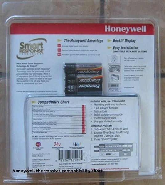 Honeywell Thermostat Compatibility Chart Awesome Honeywell Wifi