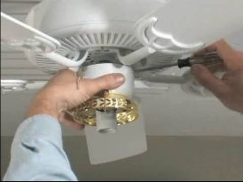 How To Install A Ceiling Fan   Installing Lighting Kit To Fan For