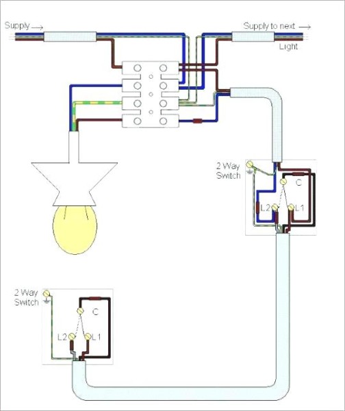 How To Wire A 2 Way Light Switch Diagram How To Wire A 2 Way