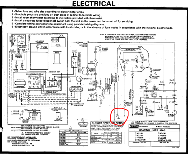 Lennox Heat Pump Thermostat Wiring