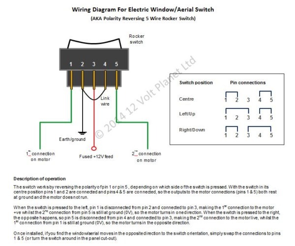 12v 2 Way Rocker Switch