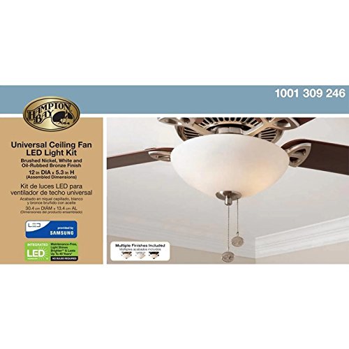 Amazon Com  Hampton Bay Universal Ceiling Fan Led Light Kit  Home