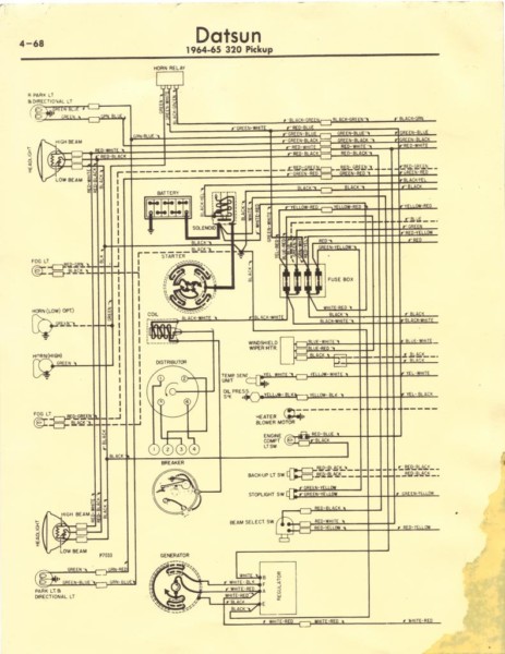 Datsun 620 Wiring Diagram