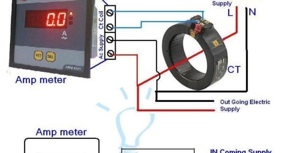 Digital Ammeter Wiring With Current Transformer