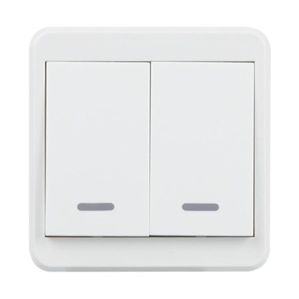 Uk Standard Wifi Wall Light Switch 2 Gang Push Button Remote