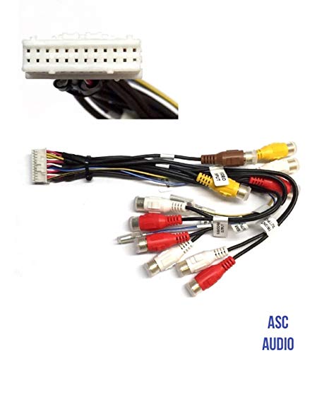 Amazon Com  Asc Car Stereo Rca Audio Video Wire Harness Plug For