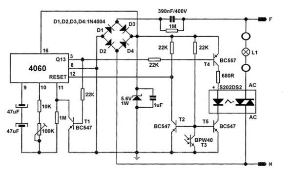 Automatic Light Switch With Phototransistor