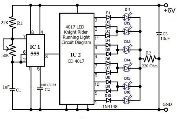 Circuit Diagram Knight Rider Lights