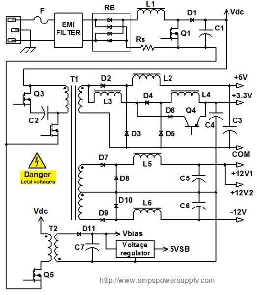 Cpu Power Supply Connection Diagram