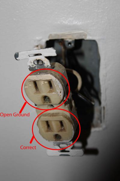 Wall Outlet(receptacle) Open Ground Wall Outlet(receptacle) Open Ground