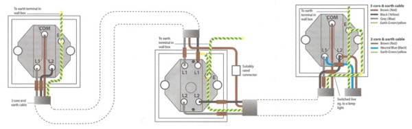 Intermediate Switch On 3 Way Lighting