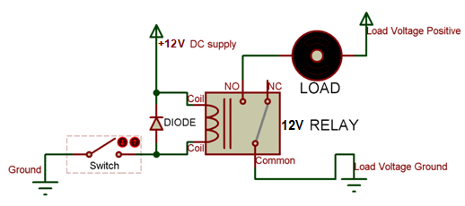 12 Relay Switch Pinout, Equivalent, Driver Circuit & Datasheet