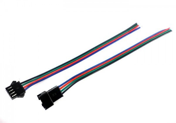 2019 Jst 4 Pin Male Female Rgb Connector Wire Cable 3528 5050 Smd