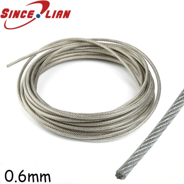 304 Stainless Steel Covered Rubber Wire Rope Clothes Drying Rope
