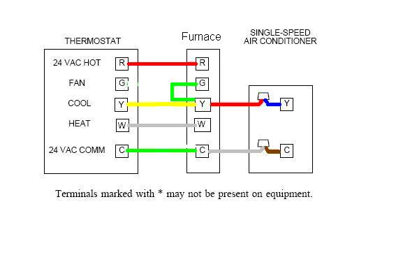 4 Wire Thermostat Diagram  Electrical Circuit  Electrical Wiring
