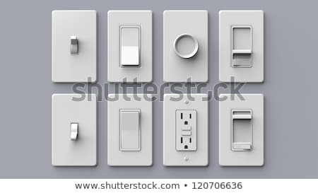 Common Household Electrical Switches Isolated Stock Illustration