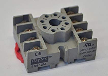 Dayton Electric Din Rail Mount 300v 8 Pin Relay Socket 5x852m