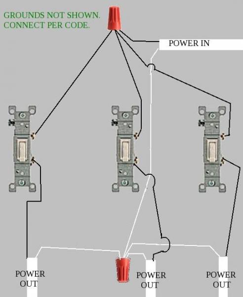Double Switch With 5 Sets Of Wires