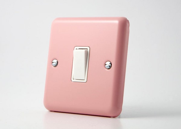 Retro Pastel Rose Pink Rocker Light Switch 1 Gang 10a 1 Or 2 Way