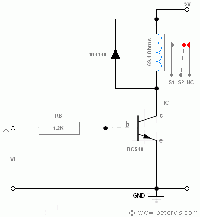 Transistor As A Switch For Relay