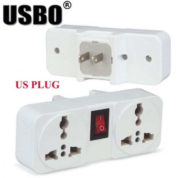 White Portable 250v 10a Us Travel Adaptor Extend Outlet American