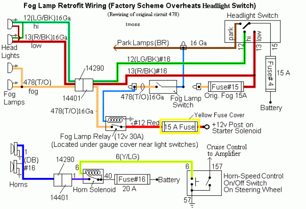 89 Mustang Headlight Wiring Diagram