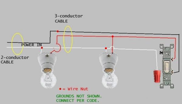 3 Lights 1 Switch Wiring Diagram