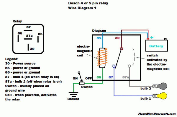 5 Pin Relay Schematic