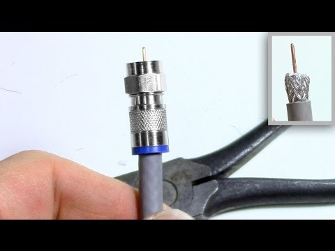 Coax Tv Cable Stripping Connector Install Coax Tv Cable Stripping Connector Install