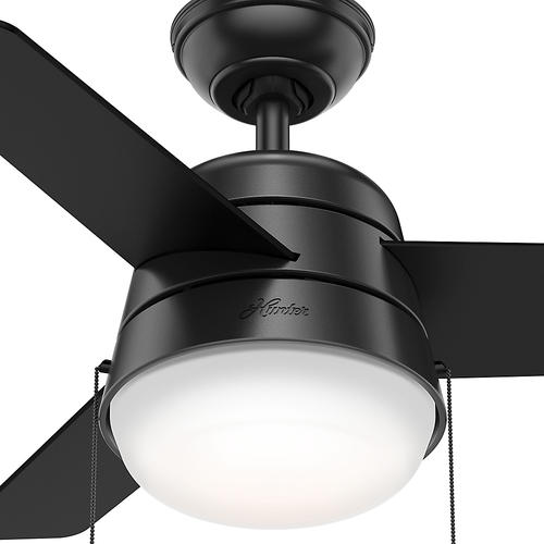 HunterÂ® Fan Aker 36  Led Indoor Matte Black Ceiling Fan At MenardsÂ®