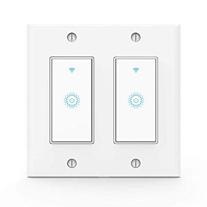 Wifi Smart Light Switch, Work With Alexa, Google Home, Wireless