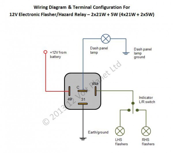 12v Flasher Relay Wiring Diagram