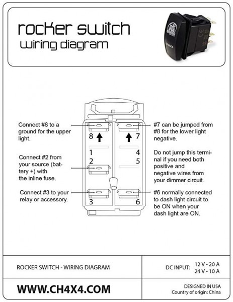 Amazon Com   Ch4x4 Rocker Switch V2 Truck Bed Lights Symbol