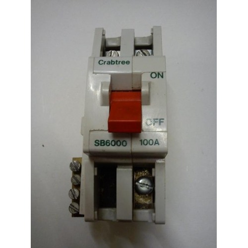 Crabtree Sb6000 100a Double Pole Main Switch